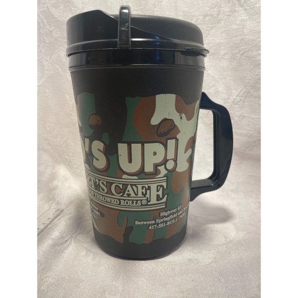 Heads Up Thermo Serv Camo Insulated Mug 1 qt Lamberts Cafe The Only Home of Thro - Picture 11 of 15